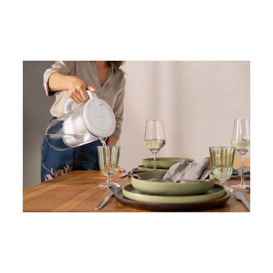 Brita Glass Κανάτα Σερβιρίσματος Πλαστική Grey με Φίλτρο 2500ml