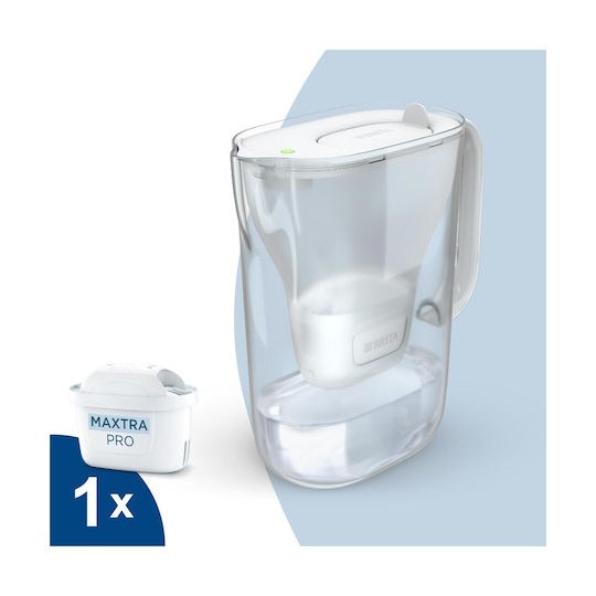 Brita Style Essential Κανάτα Σερβιρίσματος Πλαστική White με Φίλτρο 2400ml
