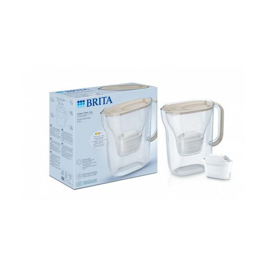 Brita Style Essential Κανάτα Σερβιρίσματος Πλαστική Sand με Φίλτρο 2400ml