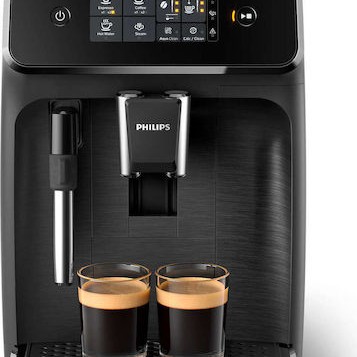 Philips Series 1200 Αυτόματη Μηχανή Espresso 1500W Πίεσης 15bar με Μύλο Άλεσης Μαύρη
