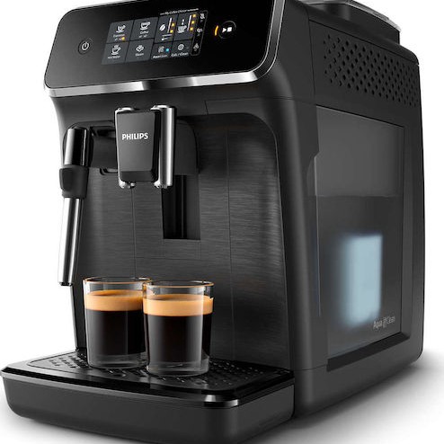 Philips Series 2200 Αυτόματη Μηχανή Espresso 1500W Πίεσης 15bar με Μύλο Άλεσης Μαύρη
