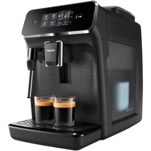 Philips Series 2200 Αυτόματη Μηχανή Espresso 1500W Πίεσης 15bar με Μύλο Άλεσης Μαύρη