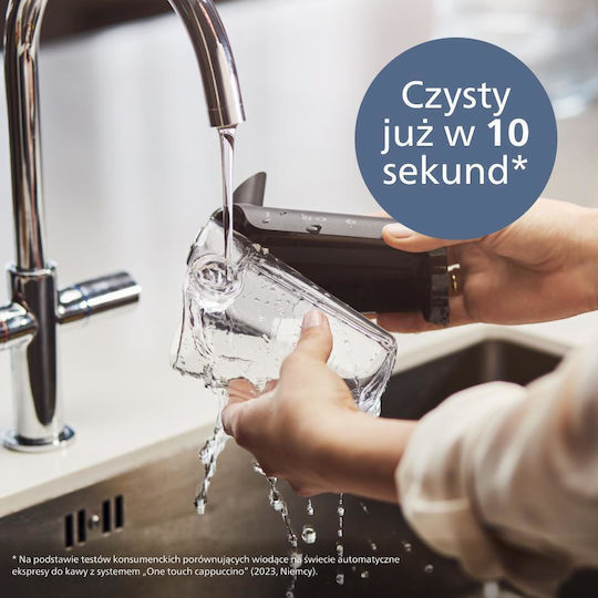 Philips Series 4300 Αυτόματη Μηχανή Espresso 1500W Πίεσης 15bar για Cappuccino με Μύλο Άλεσης Μαύρη