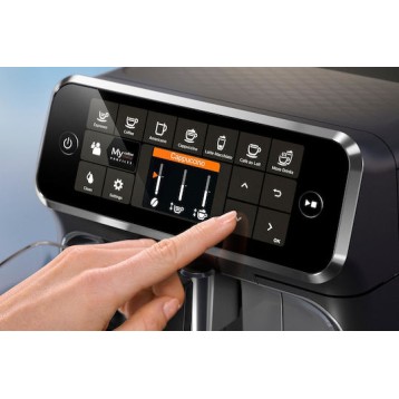 Philips Series 4300 Αυτόματη Μηχανή Espresso 1500W Πίεσης 15bar για Cappuccino με Μύλο Άλεσης Μαύρη