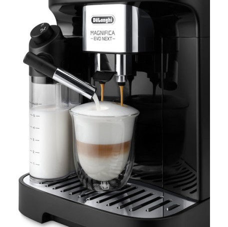 De'Longhi Magnifica Evo Next Αυτόματη Μηχανή Espresso 1450W Πίεσης 15bar για Cappuccino με Μύλο Άλεσης Καφέ