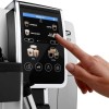 De'Longhi Dinamica Plus Αυτόματη Μηχανή Espresso 1450W Πίεσης 15bar για Cappuccino με Μύλο Άλεσης Ασημί