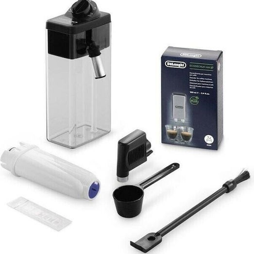 De'Longhi Dinamica Plus Αυτόματη Μηχανή Espresso 1450W Πίεσης 15bar για Cappuccino με Μύλο Άλεσης Ασημί