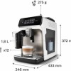 Philips Series 2300 Αυτόματη Μηχανή Espresso 1500W Πίεσης 15bar για Cappuccino με Μύλο Άλεσης Λευκή