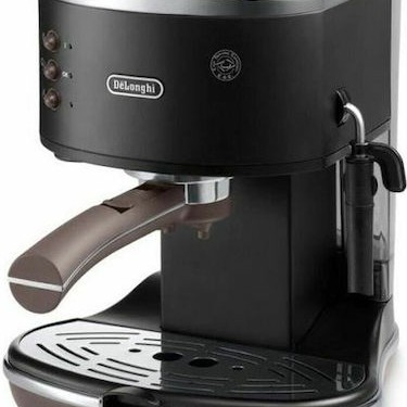 De'Longhi Icona Vintage Μηχανή Espresso 1100W Πίεσης 15bar Μαύρη