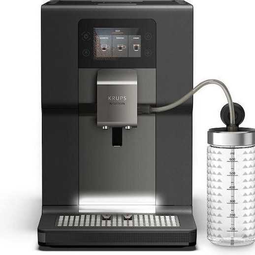 Krups Intuition Preference+ Αυτόματη Μηχανή Espresso 1450W Πίεσης 15bar με Μύλο Άλεσης Μαύρη