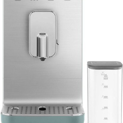 Smeg Αυτόματη Μηχανή Espresso 1350W Πίεσης 19bar με Μύλο Άλεσης Πράσινη BCC13EGMEU