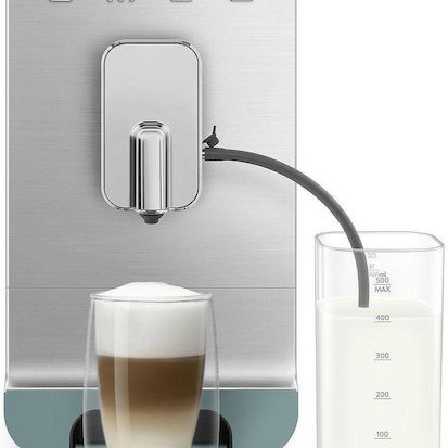 Smeg Αυτόματη Μηχανή Espresso 1350W Πίεσης 19bar με Μύλο Άλεσης Πράσινη BCC13EGMEU