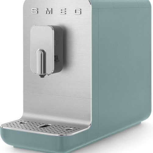 Smeg Αυτόματη Μηχανή Espresso 1350W Πίεσης 19bar με Μύλο Άλεσης Πράσινη BCC13EGMEU