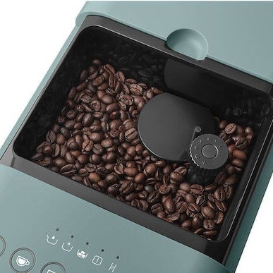 Smeg Αυτόματη Μηχανή Espresso 1350W Πίεσης 19bar με Μύλο Άλεσης Πράσινη BCC13EGMEU