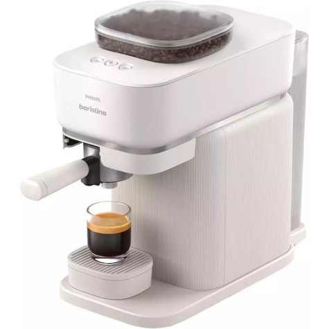 Philips Baristina Αυτόματη Μηχανή Espresso 1500W Πίεσης 16bar με Μύλο Άλεσης Λευκή