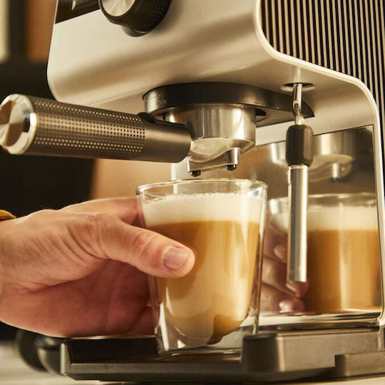 Krups Μηχανή Espresso 1140W Πίεσης 15bar Ασημί XP384E10