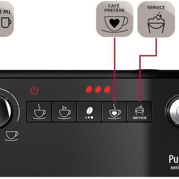 Melitta Purista® Series 300 Αυτόματη Μηχανή Espresso 1450W Πίεσης 15bar με Μύλο Άλεσης Μαύρη