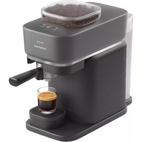 Philips Baristina Αυτόματη Μηχανή Espresso 1500W Πίεσης 16bar με Μύλο Άλεσης Μαύρη