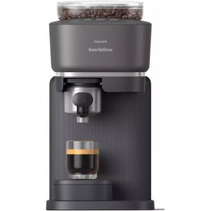 Philips Baristina Αυτόματη Μηχανή Espresso 1500W Πίεσης 16bar με Μύλο Άλεσης Μαύρη