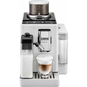 De'Longhi Rivelia Αυτόματη Μηχανή Espresso 1450W Πίεσης 19bar για Cappuccino με Μύλο Άλεσης Λευκή