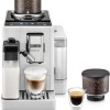 De'Longhi Rivelia Αυτόματη Μηχανή Espresso 1450W Πίεσης 19bar για Cappuccino με Μύλο Άλεσης Λευκή