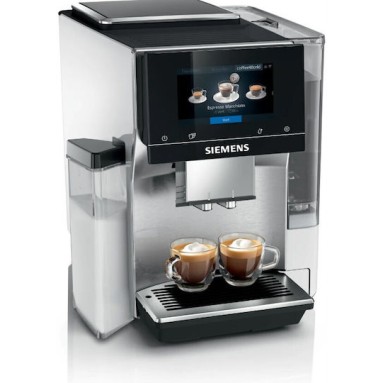 Siemens Eq700 Αυτόματη Μηχανή Espresso 1300W Πίεσης 19bar με Μύλο Άλεσης Ασημί