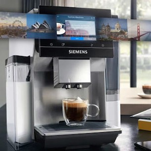 Siemens Eq700 Αυτόματη Μηχανή Espresso 1300W Πίεσης 19bar με Μύλο Άλεσης Ασημί
