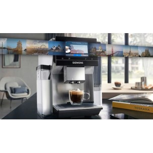 Siemens Eq700 Αυτόματη Μηχανή Espresso 1300W Πίεσης 19bar με Μύλο Άλεσης Ασημί