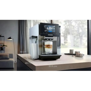 Siemens Eq700 Αυτόματη Μηχανή Espresso 1300W Πίεσης 19bar με Μύλο Άλεσης Ασημί