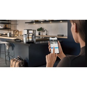 Siemens Eq700 Αυτόματη Μηχανή Espresso 1300W Πίεσης 19bar με Μύλο Άλεσης Ασημί