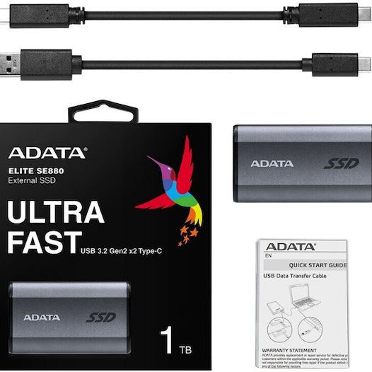 Adata Elite SE880 USB-C Εξωτερικός SSD 4TB 2.5