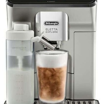 De'Longhi Eletta Explore Αυτόματη Μηχανή Espresso 1450W Πίεσης 15bar με Μύλο Άλεσης Ασημί