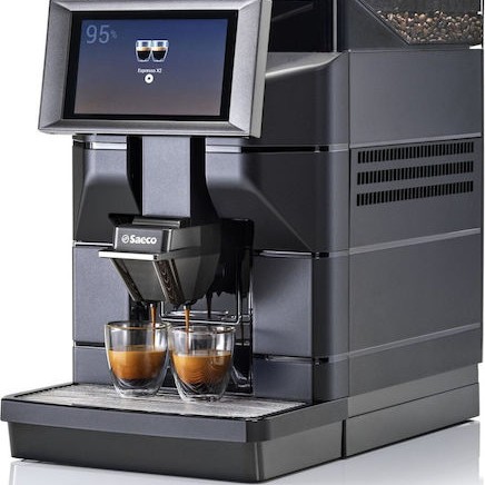 Saeco Magic B2 Αυτόματη Μηχανή Espresso 1300W Πίεσης 15bar με Μύλο Άλεσης Ασημί