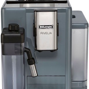 De'Longhi Rivelia Αυτόματη Μηχανή Espresso 1450W Πίεσης 19bar για Cappuccino με Μύλο Άλεσης Γκρι
