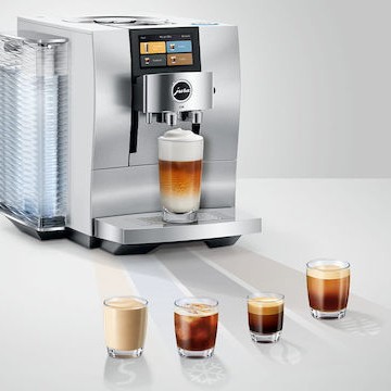 Jura Z10 Αυτόματη Μηχανή Espresso Εντοιχιζόμενη 1450W Πίεσης 15bar για Cappuccino με Μύλο και Wi-Fi Ασημί