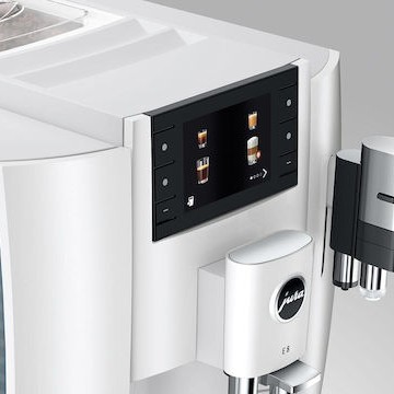 Jura E8 Piano Αυτόματη Μηχανή Espresso 1450W Πίεσης 15bar με Μύλο Άλεσης Piano White