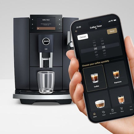 Jura E8 Cosmic Αυτόματη Μηχανή Espresso 1450W Πίεσης 15bar για Cappuccino με Μύλο Άλεσης Μαύρη