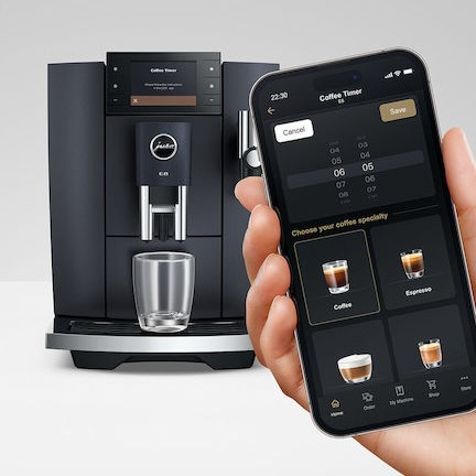 Jura E8 Cosmic Αυτόματη Μηχανή Espresso 1450W Πίεσης 15bar για Cappuccino με Μύλο Άλεσης Μαύρη