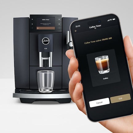 Jura E8 Cosmic Αυτόματη Μηχανή Espresso 1450W Πίεσης 15bar για Cappuccino με Μύλο Άλεσης Μαύρη