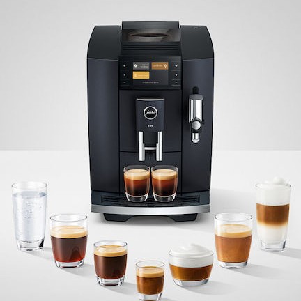 Jura E8 Cosmic Αυτόματη Μηχανή Espresso 1450W Πίεσης 15bar για Cappuccino με Μύλο Άλεσης Μαύρη