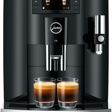 Jura E8 Αυτόματη Μηχανή Espresso 1450W Πίεσης 15bar με Μύλο Άλεσης Piano Black