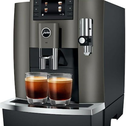 Jura E8 Αυτόματη Μηχανή Espresso 1450W Πίεσης 15bar με Μύλο Άλεσης Dark Inox