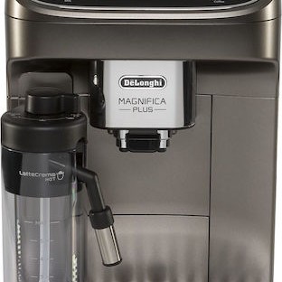 De'Longhi Magnifica Plus Αυτόματη Μηχανή Espresso 1450W Πίεσης 15bar για Cappuccino με Μύλο Άλεσης Γκρι