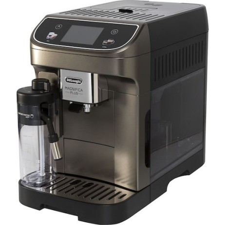 De'Longhi Magnifica Plus Αυτόματη Μηχανή Espresso 1450W Πίεσης 15bar για Cappuccino με Μύλο Άλεσης Γκρι