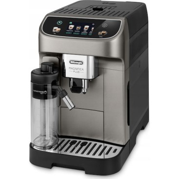De'Longhi Magnifica Plus Αυτόματη Μηχανή Espresso 1450W Πίεσης 15bar για Cappuccino με Μύλο Άλεσης Γκρι