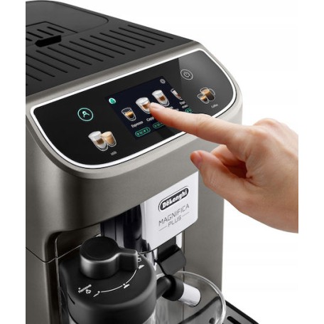 De'Longhi Magnifica Plus Αυτόματη Μηχανή Espresso 1450W Πίεσης 15bar για Cappuccino με Μύλο Άλεσης Γκρι