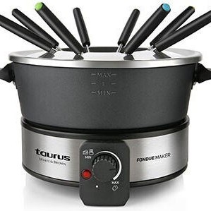 Taurus Σκεύος για Φοντύ Ηλεκτρικό από Ανοξείδωτο Ατσάλι Μαύρο 15.9x24.1εκ.