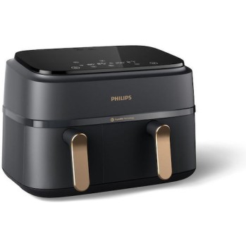 Philips Air Fryer με Διπλό Αποσπώμενο Κάδο 9lt Μαύρο NA352/00