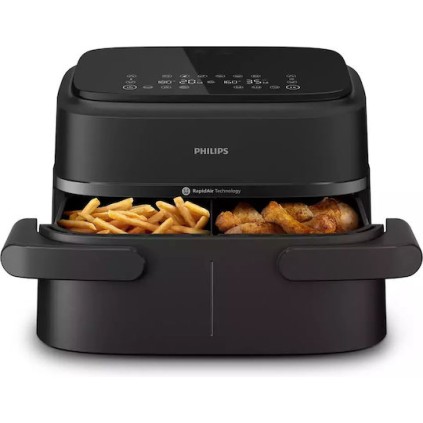 Philips Series 1000 Air Fryer με Διπλό Αποσπώμενο Κάδο 7.1lt Μαύρο