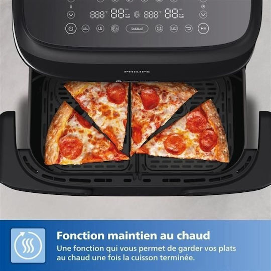 Philips Series 1000 Air Fryer με Διπλό Αποσπώμενο Κάδο 7.1lt Μαύρο